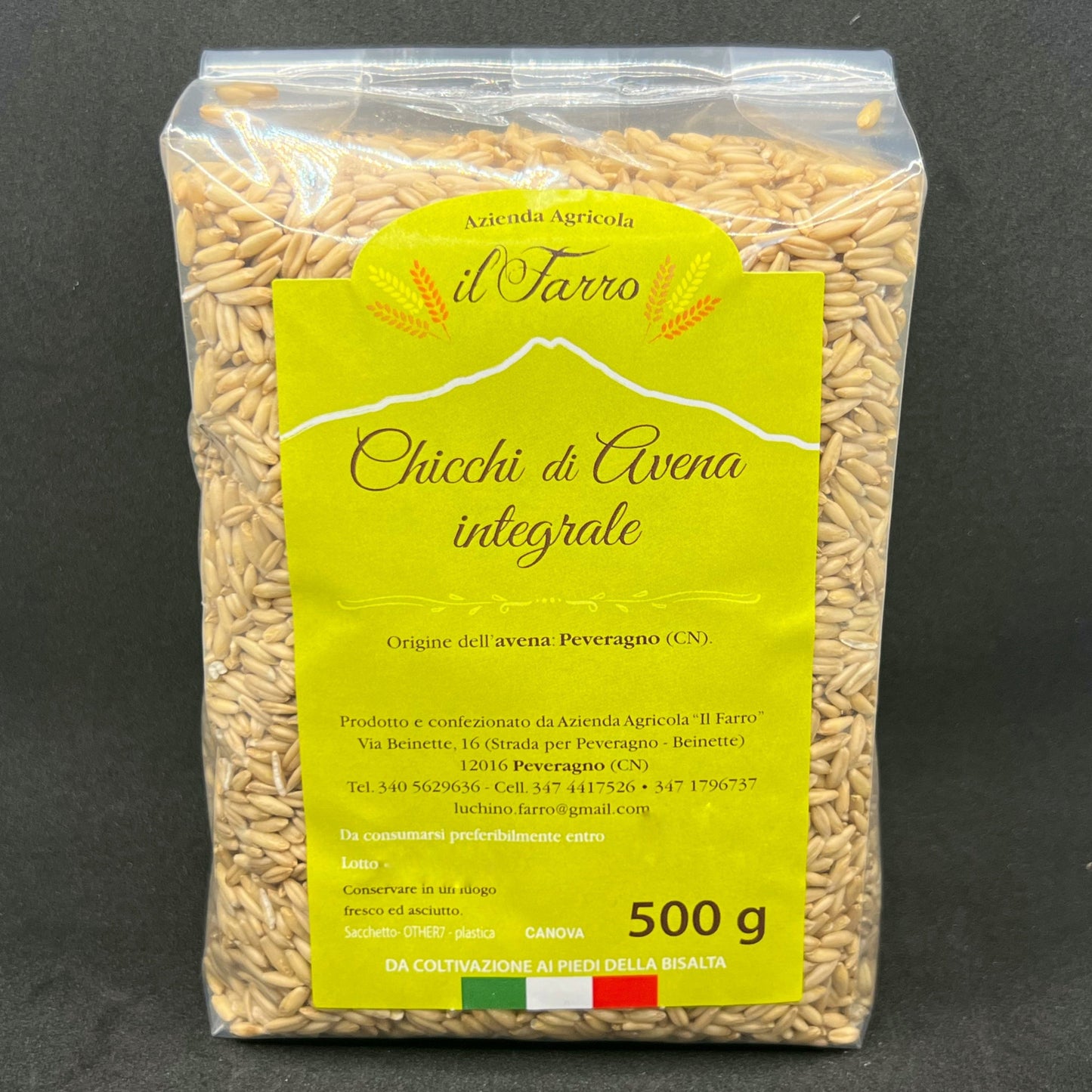 Chicchi di avena integrale biologica Km0