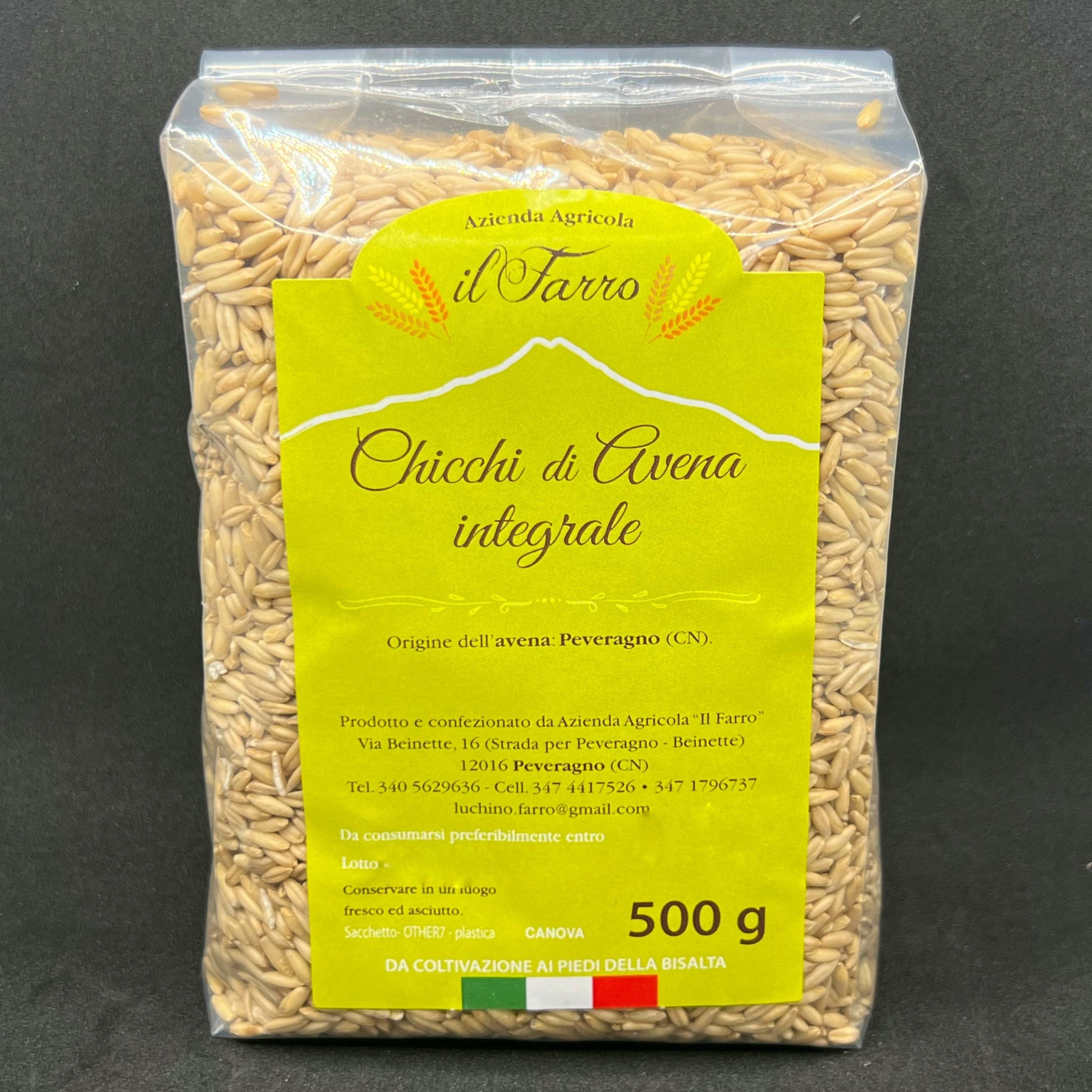 Chicchi di avena integrale biologica Km0