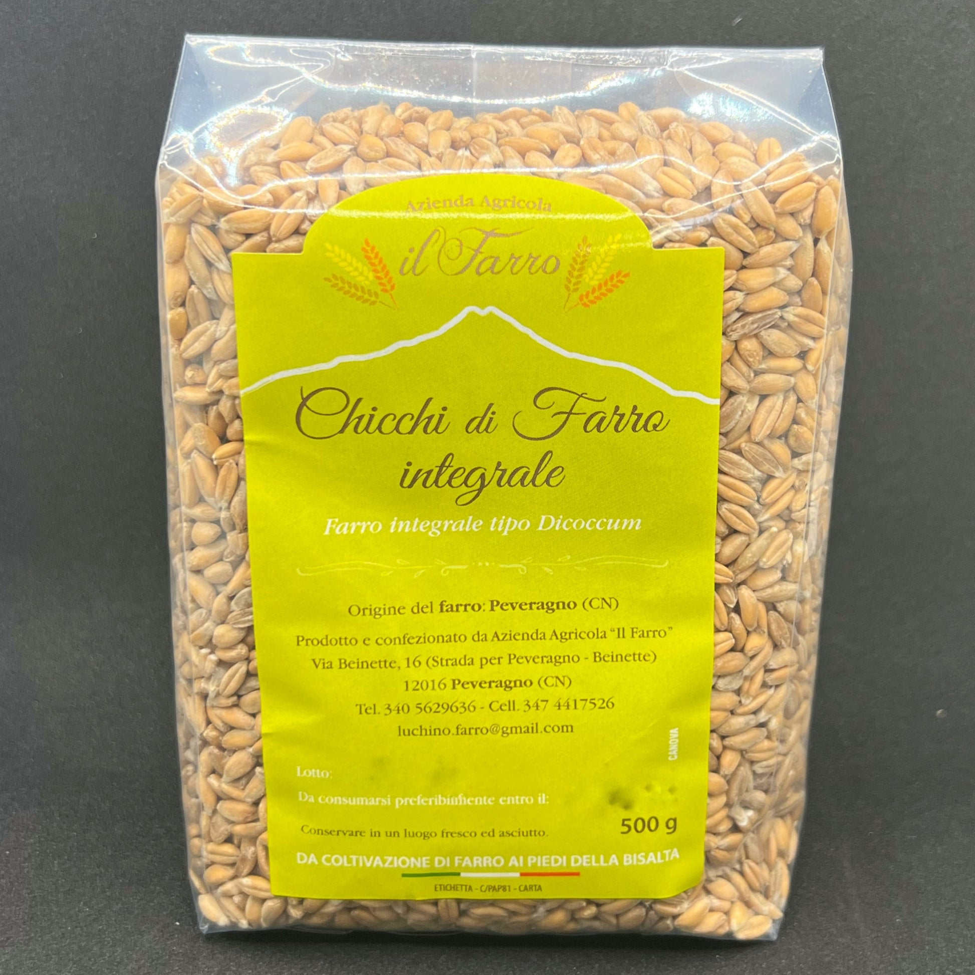 Farro integrale biologico
